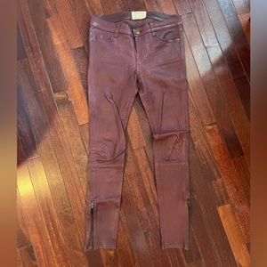 Current Elliot lambskin leather pants size 26